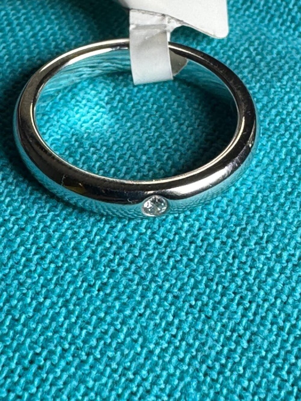 VINTAGE Tiffany & Co Ladies platinum Wedding Band with diamond size 4.5